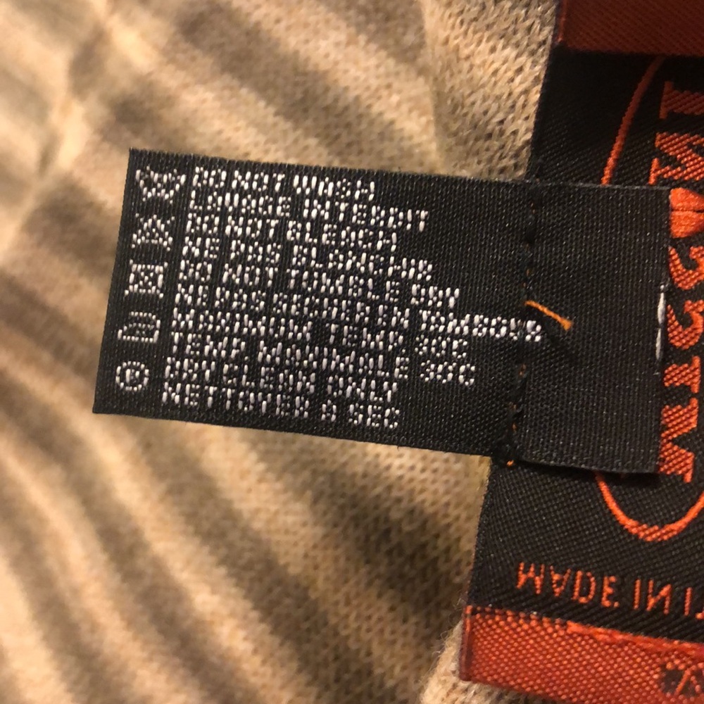 Missoni striped shawl, beige, tan, gray. - Picture 5 of 5